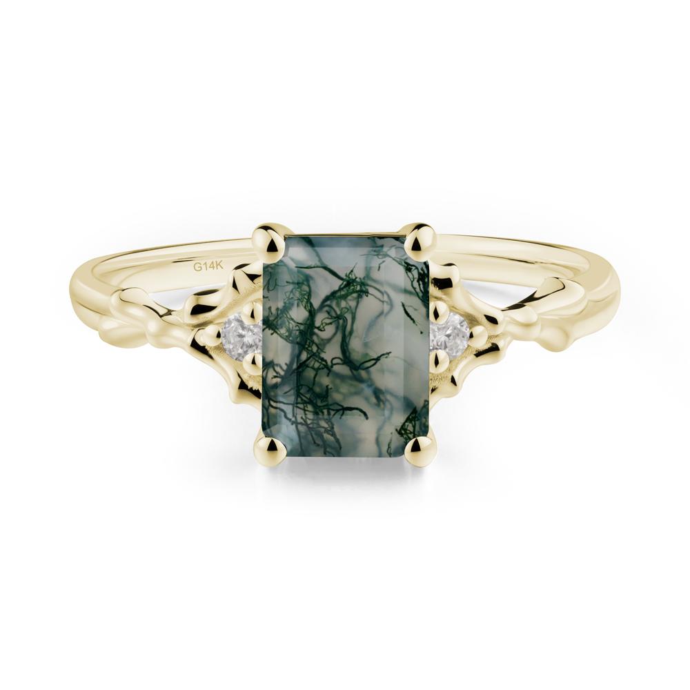 Vintage Thorn Moss Agate Engagement Ring - LUO Jewelry #metal_14k yellow gold