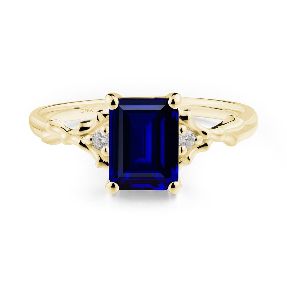 Vintage Thorn Sapphire Engagement Ring - LUO Jewelry #metal_18k yellow gold