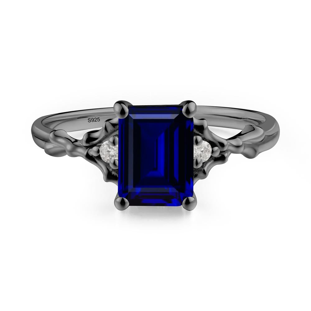 Vintage Thorn Sapphire Engagement Ring - LUO Jewelry #metal_black finish sterling silver