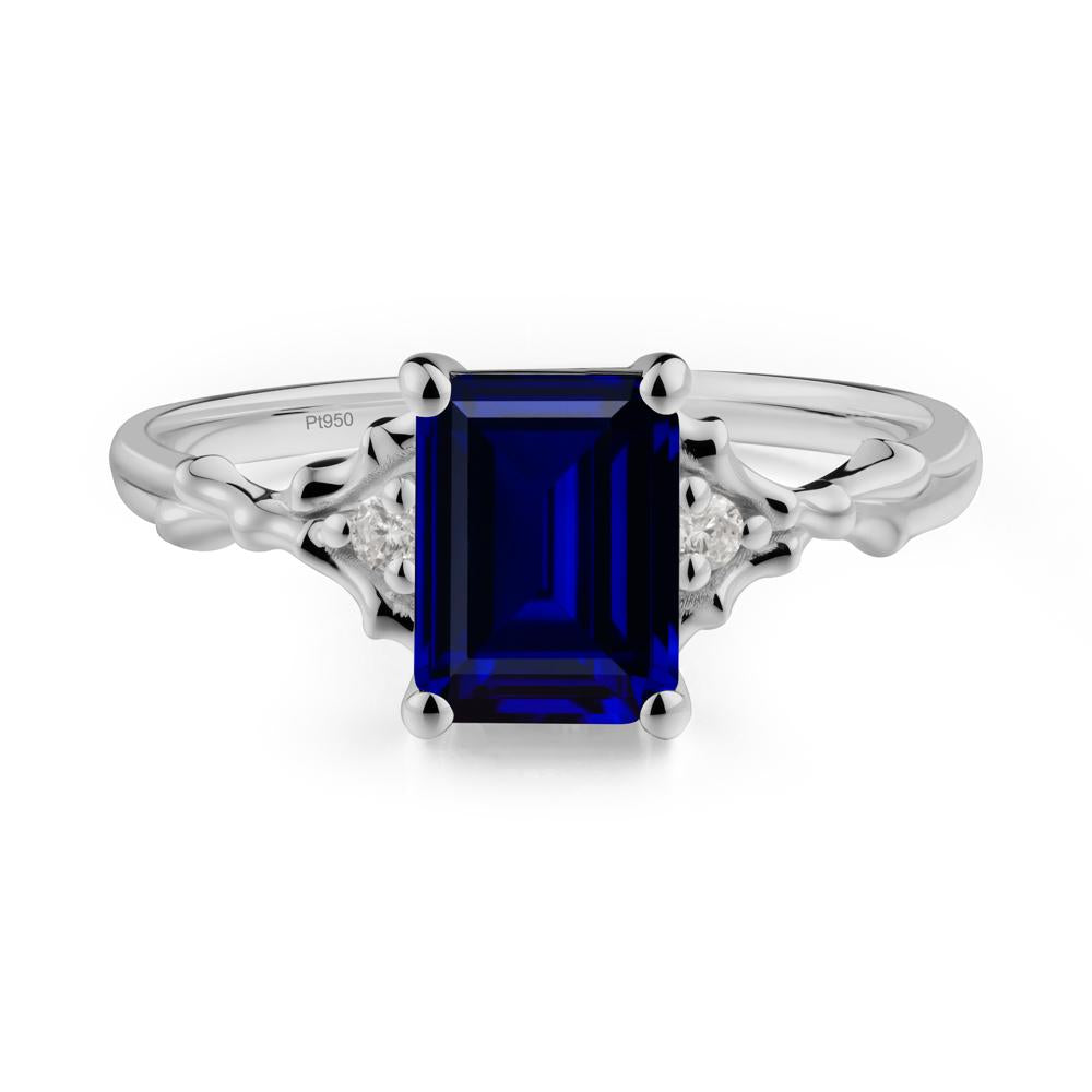 Vintage Thorn Sapphire Engagement Ring - LUO Jewelry #metal_platinum
