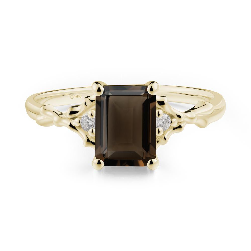 Vintage Thorn Smoky Quartz Engagement Ring - LUO Jewelry #metal_14k yellow gold