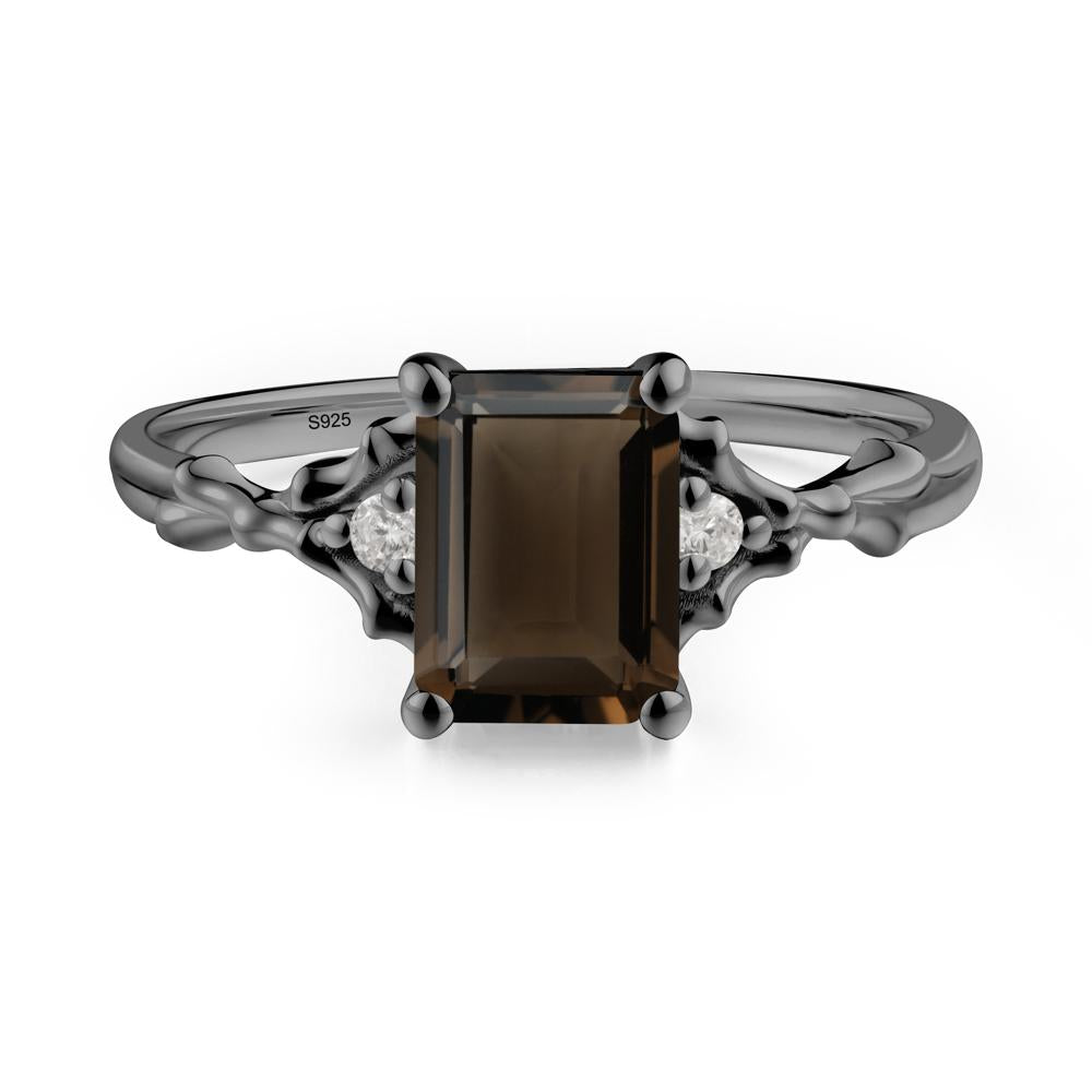 Vintage Thorn Smoky Quartz Engagement Ring - LUO Jewelry #metal_black finish sterling silver