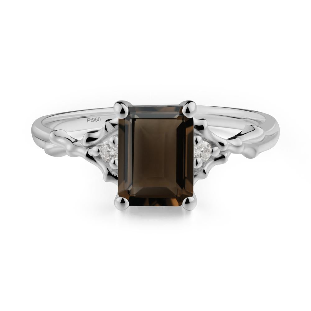Vintage Thorn Smoky Quartz Engagement Ring - LUO Jewelry #metal_platinum