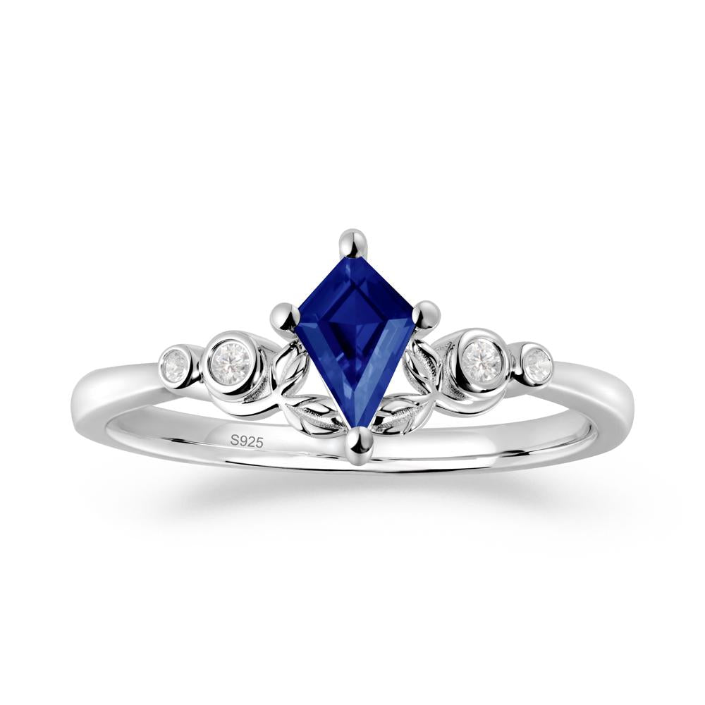 Nature Inspired Sapphire Leaf Wedding Ring - LUO Jewelry #metal_sterling silver