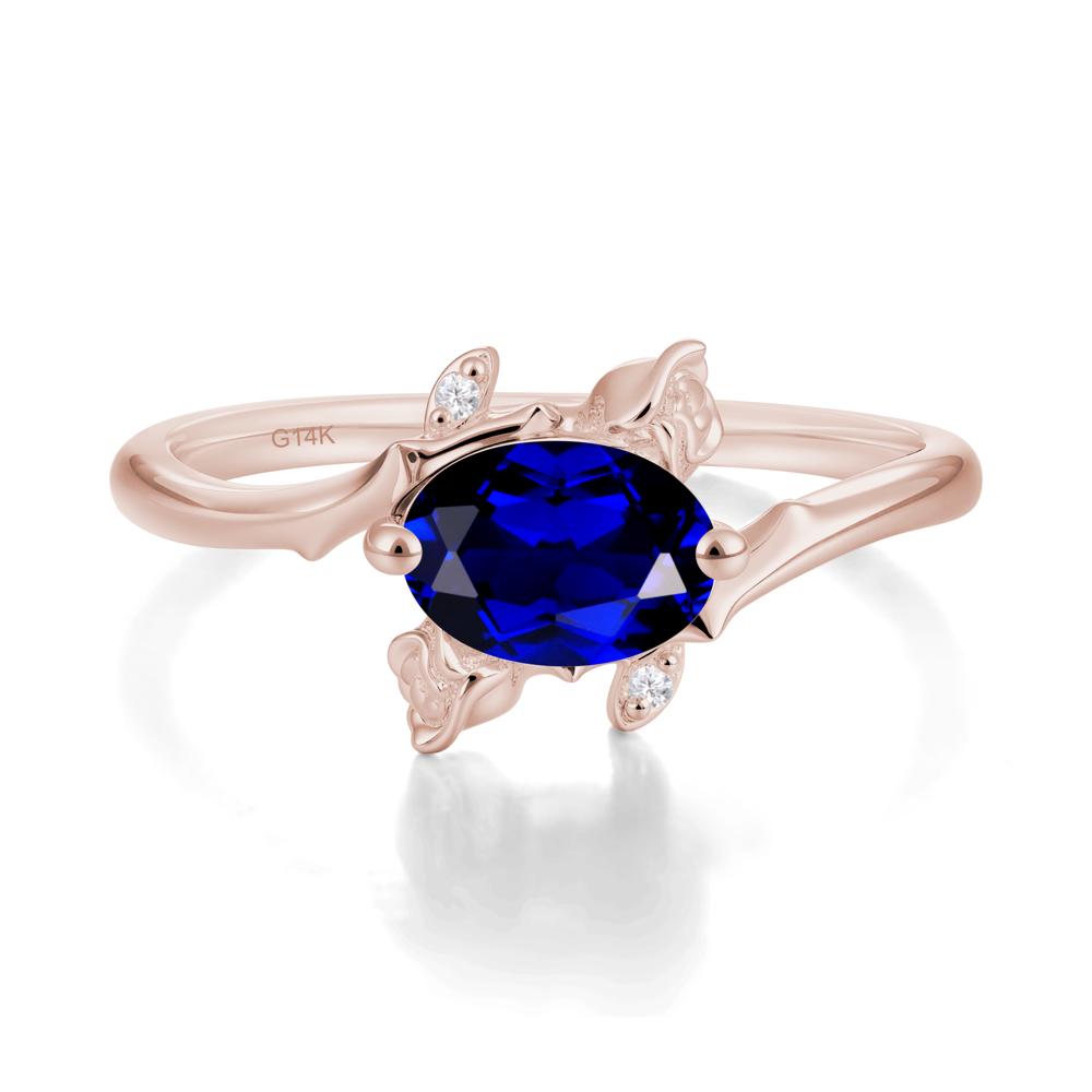 Romantic Floral Sapphire Ring - LUO Jewelry #metal_14k rose gold