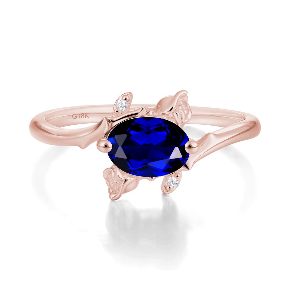 Romantic Floral Sapphire Ring - LUO Jewelry #metal_18k rose gold