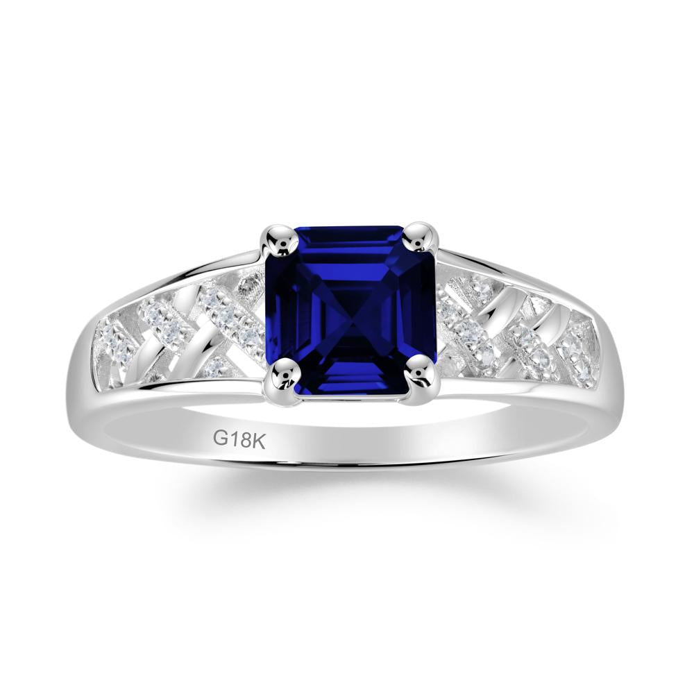 Delicate Sapphire Promise Ring - LUO Jewelry #metal_18k white gold