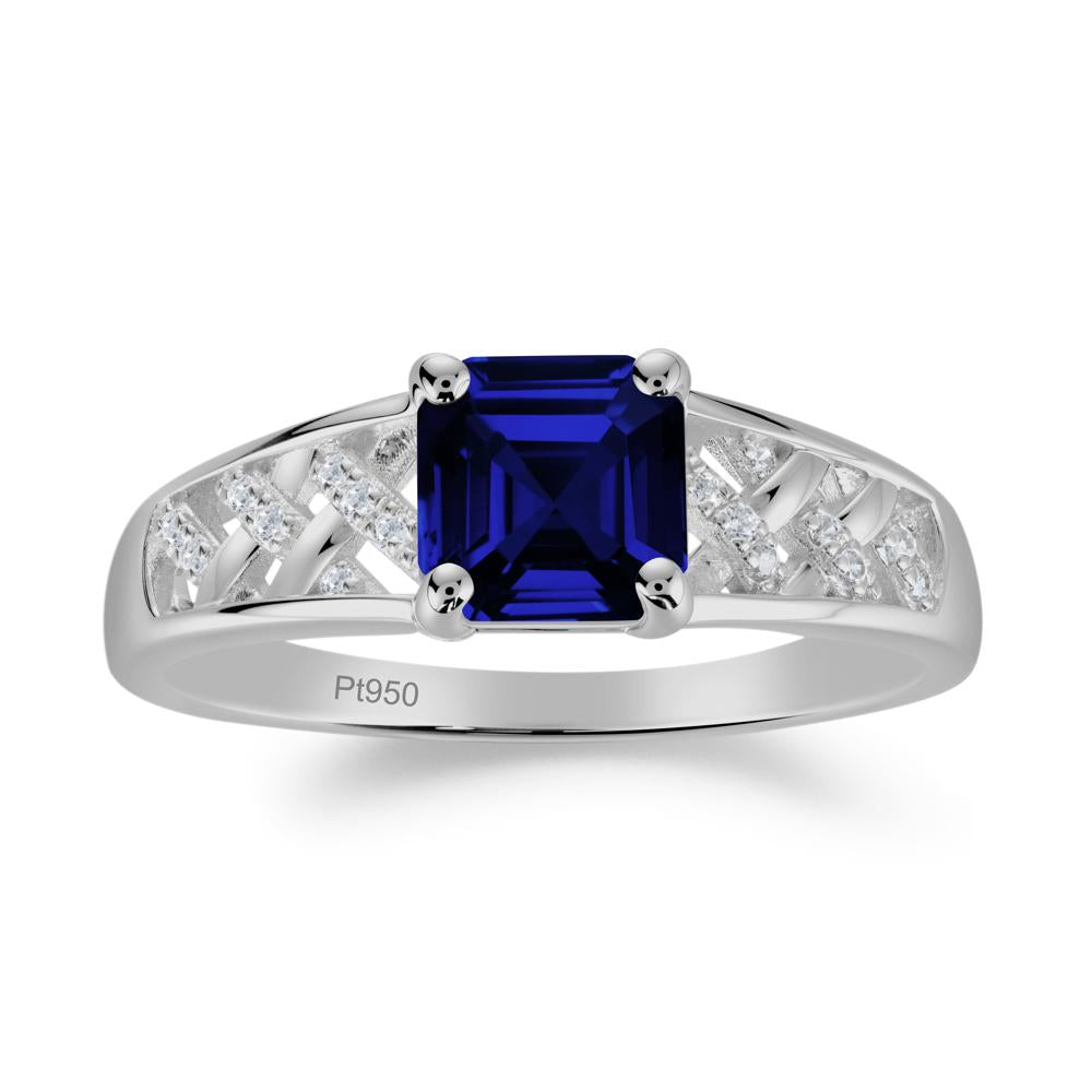 Delicate Sapphire Promise Ring - LUO Jewelry #metal_platinum