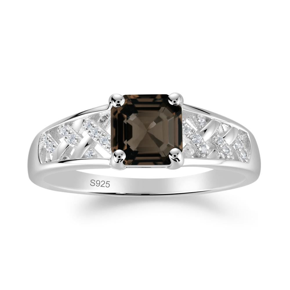 Delicate Smoky Quartz Promise Ring - LUO Jewelry #metal_sterling silver