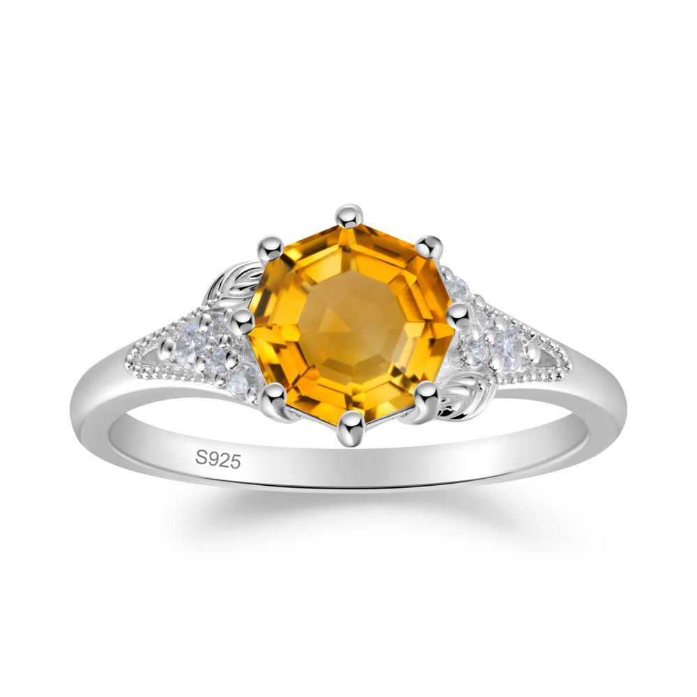 Vinatge Citrine Promise Ring - LUO Jewelry #metal_sterling silver
