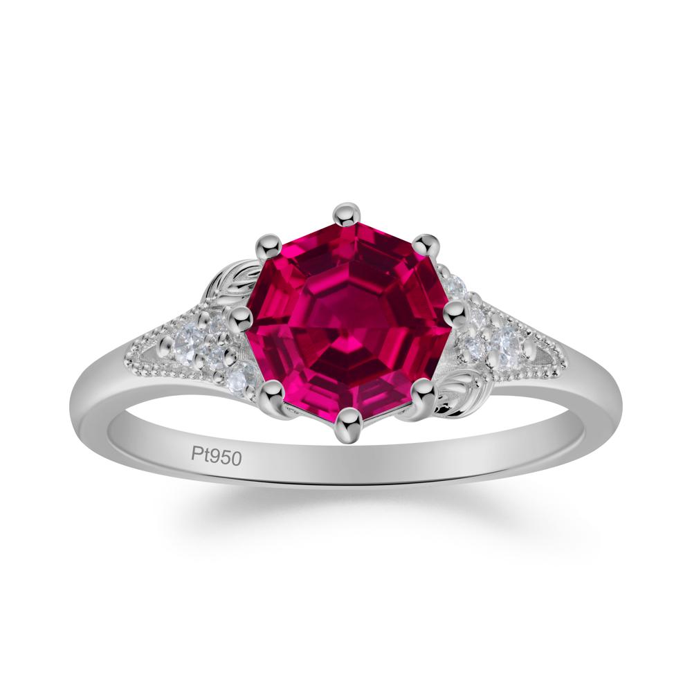 Vinatge Ruby Promise Ring - LUO Jewelry #metal_platinum