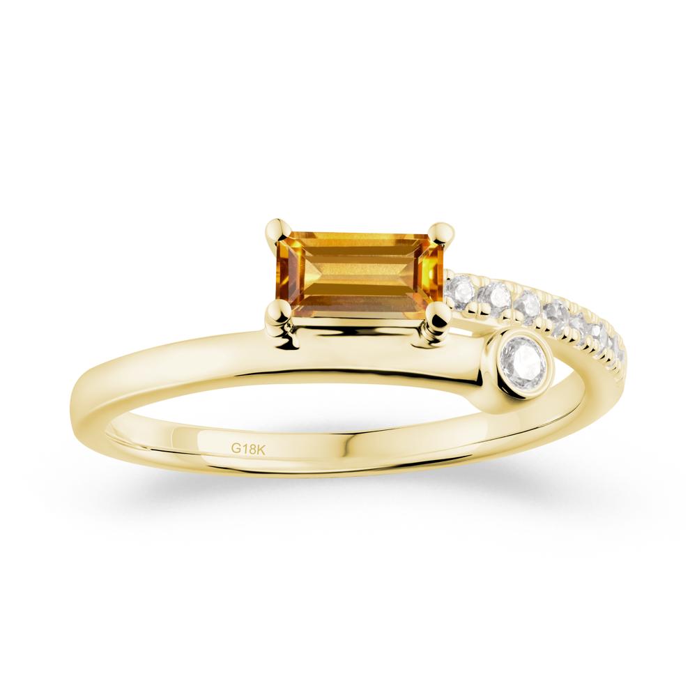 Toi Et Moi Citrine Ring for Women - LUO Jewelry #metal_18k yellow gold