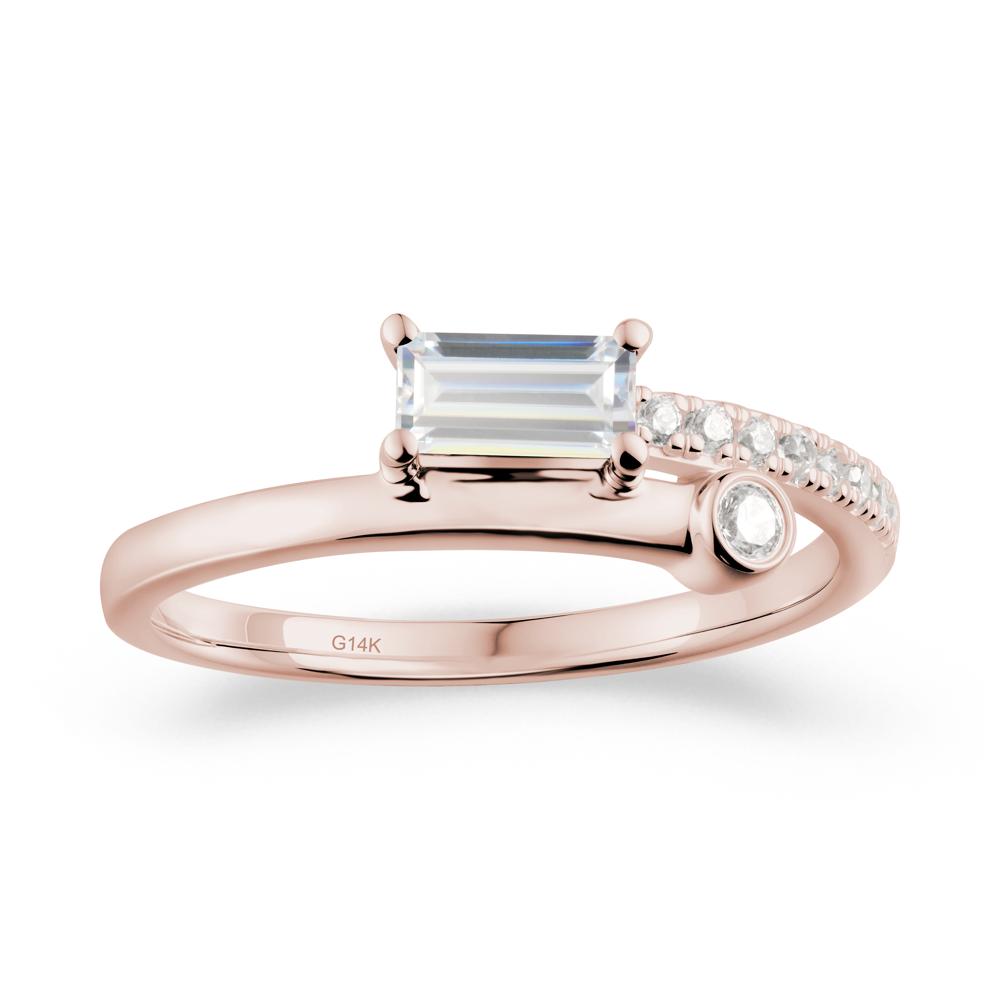 Toi Et Moi Cubic Zirconia Ring for Women - LUO Jewelry #metal_14k rose gold