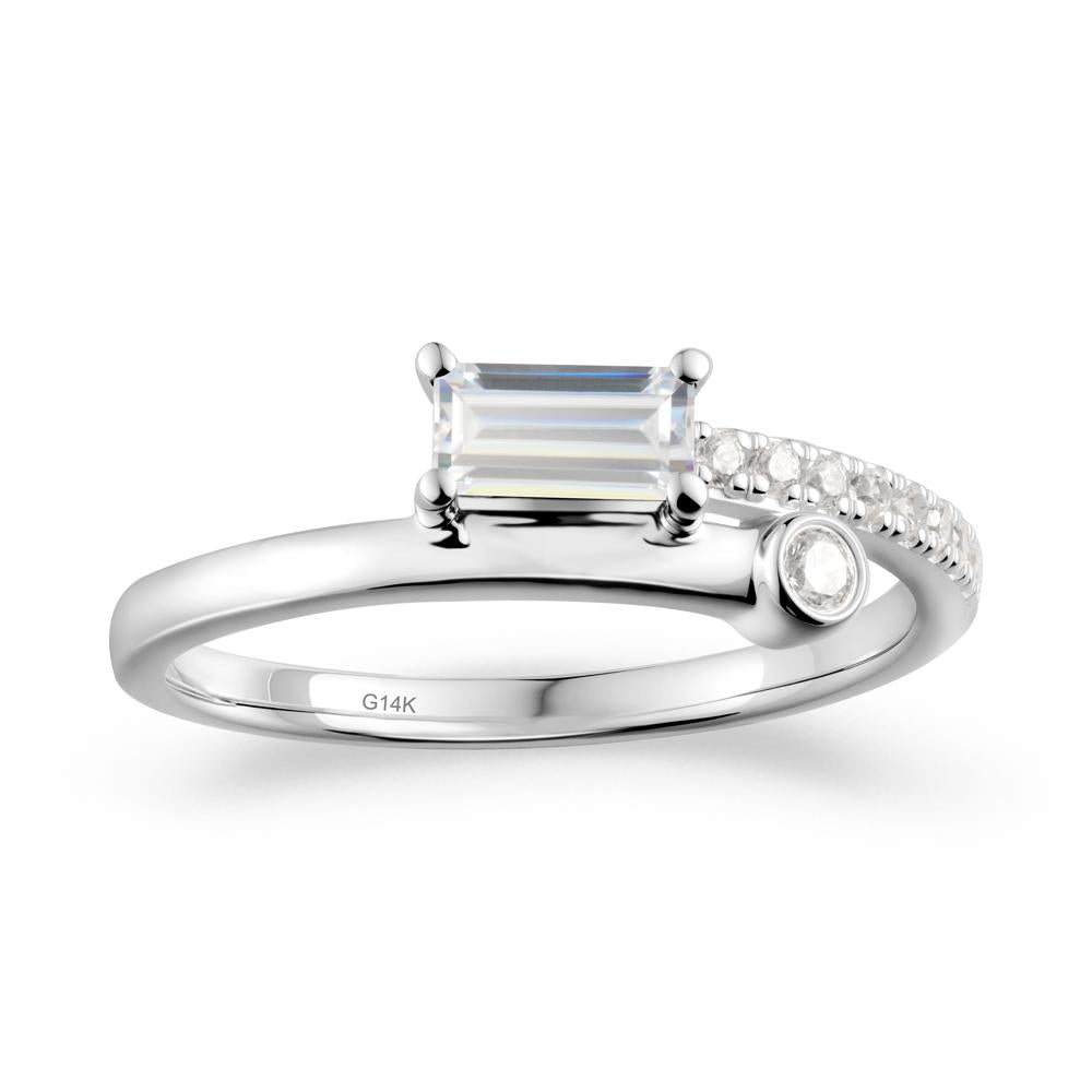 Toi Et Moi Cubic Zirconia Ring for Women - LUO Jewelry #metal_14k white gold