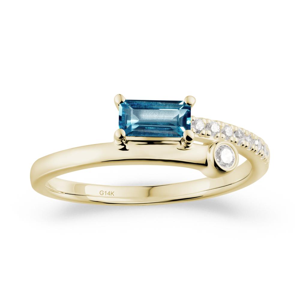 Toi Et Moi London Blue Topaz Ring for Women - LUO Jewelry #metal_14k yellow gold