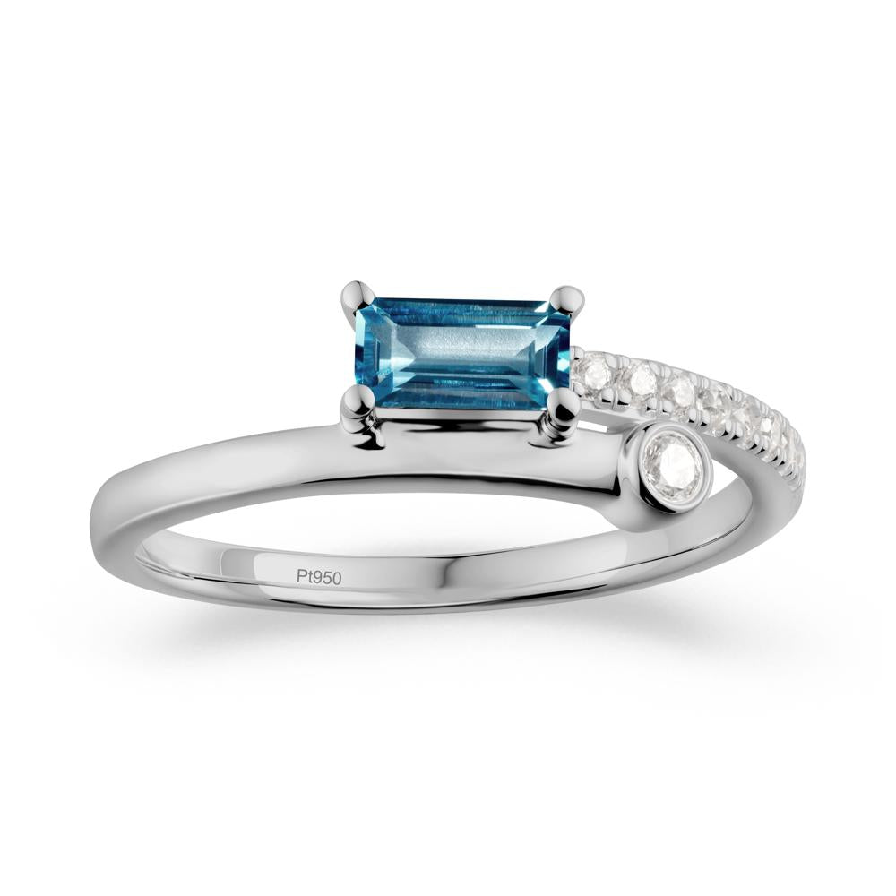 Toi Et Moi London Blue Topaz Ring for Women - LUO Jewelry #metal_platinum