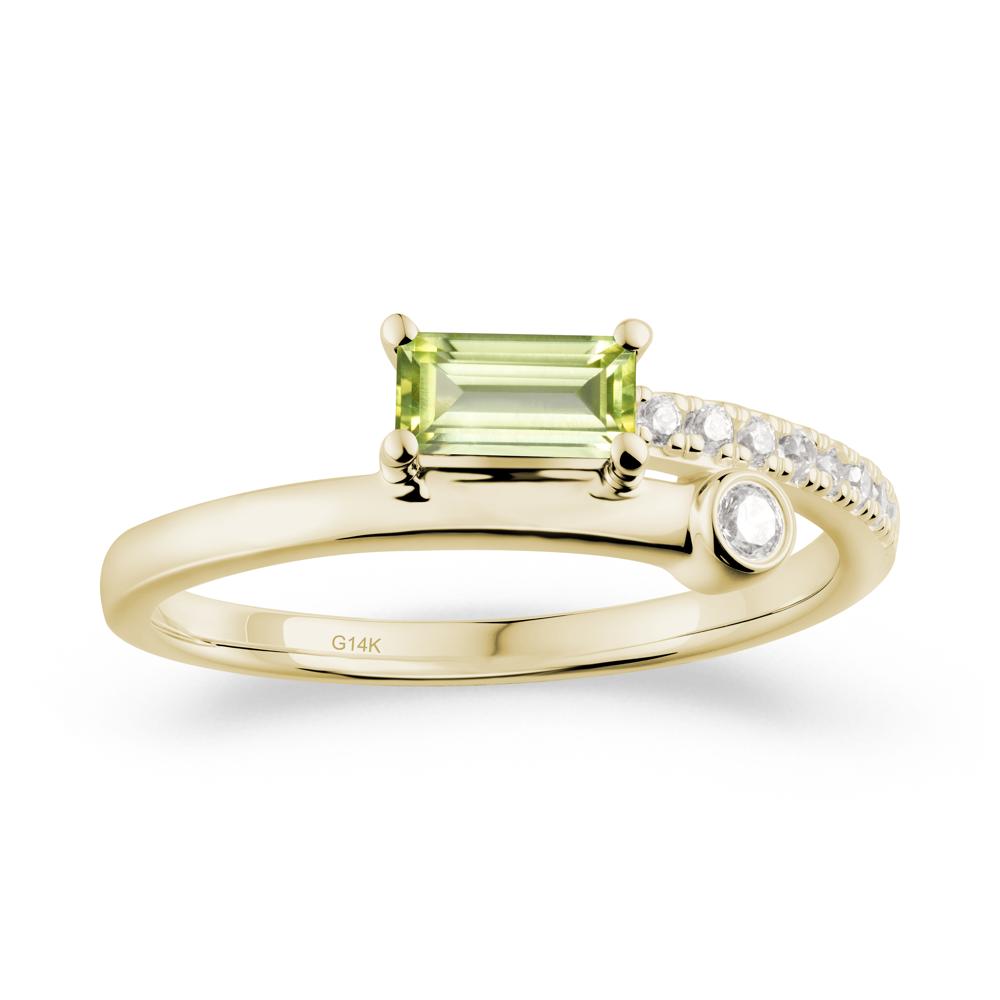 Toi Et Moi Peridot Ring for Women - LUO Jewelry #metal_14k yellow gold
