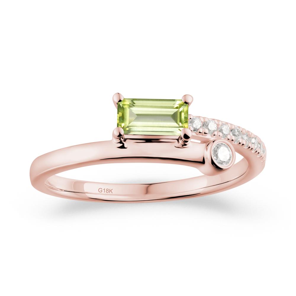 Toi Et Moi Peridot Ring for Women - LUO Jewelry #metal_18k rose gold