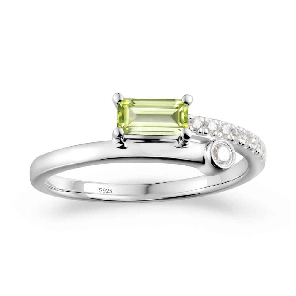 Toi Et Moi Peridot Ring for Women - LUO Jewelry #metal_sterling silver