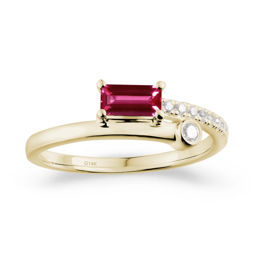 Toi Et Moi Ruby Ring for Women - LUO Jewelry #metal_14k yellow gold