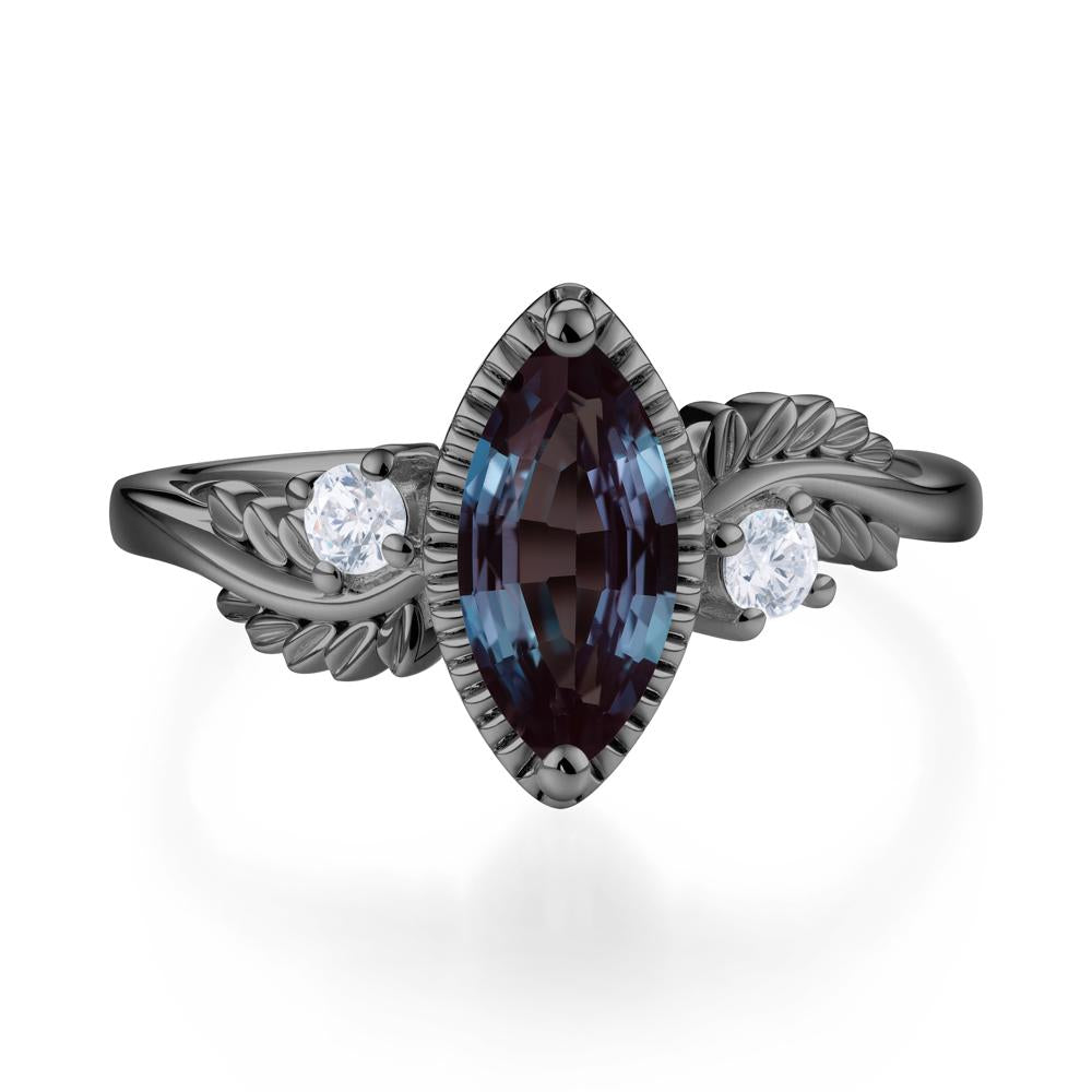 Twisted Leaf Lemon Quartz Wedding Ring - LUO Jewelry #gemstone_Alexandrite