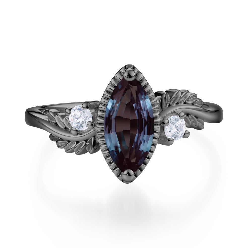Twisted Leaf Lemon Quartz Wedding Ring - LUO Jewelry #gemstone_Alexandrite