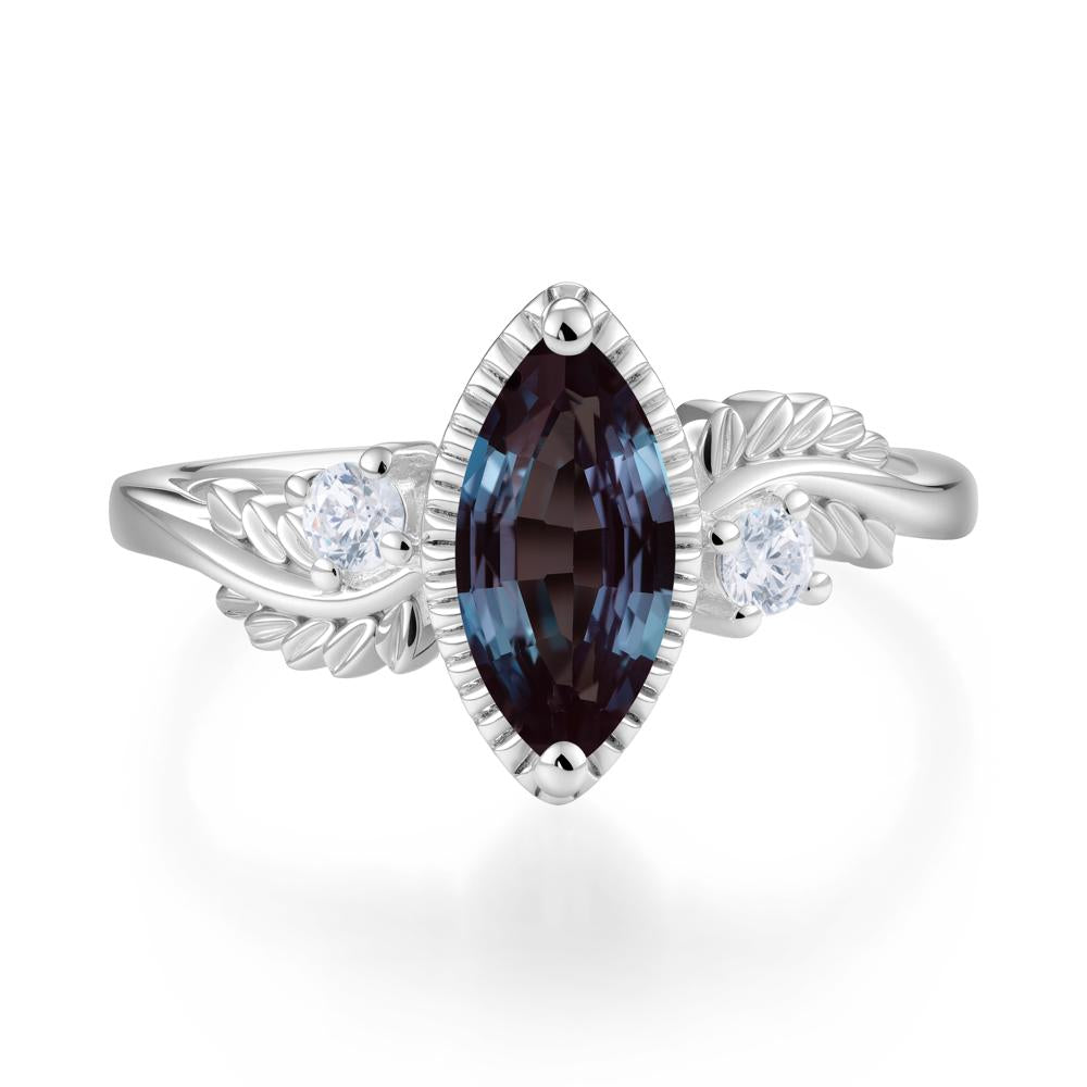 Twisted Leaf Lemon Quartz Wedding Ring - LUO Jewelry #gemstone_Alexandrite