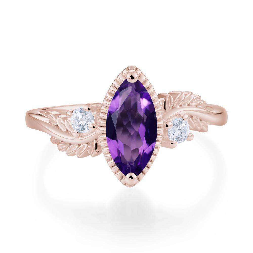 Twisted Leaf Lemon Quartz Wedding Ring - LUO Jewelry #gemstone_Amethyst