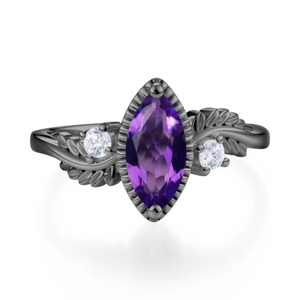 Twisted Leaf Lemon Quartz Wedding Ring - LUO Jewelry #gemstone_Amethyst