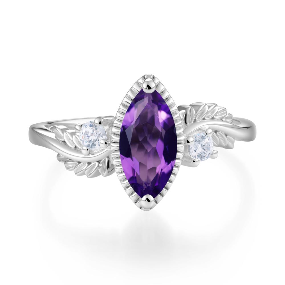 Twisted Leaf Lemon Quartz Wedding Ring - LUO Jewelry #gemstone_Amethyst
