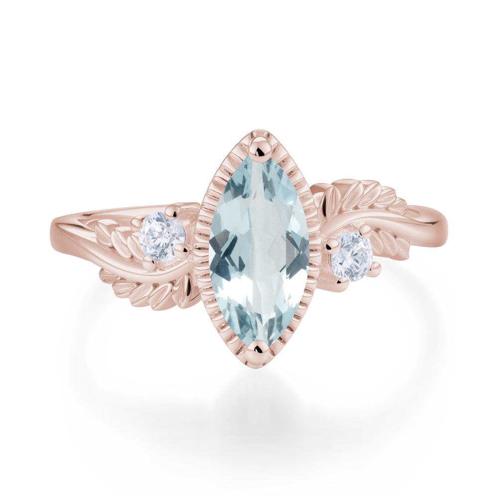 Twisted Leaf Lemon Quartz Wedding Ring - LUO Jewelry #gemstone_Aquamarine