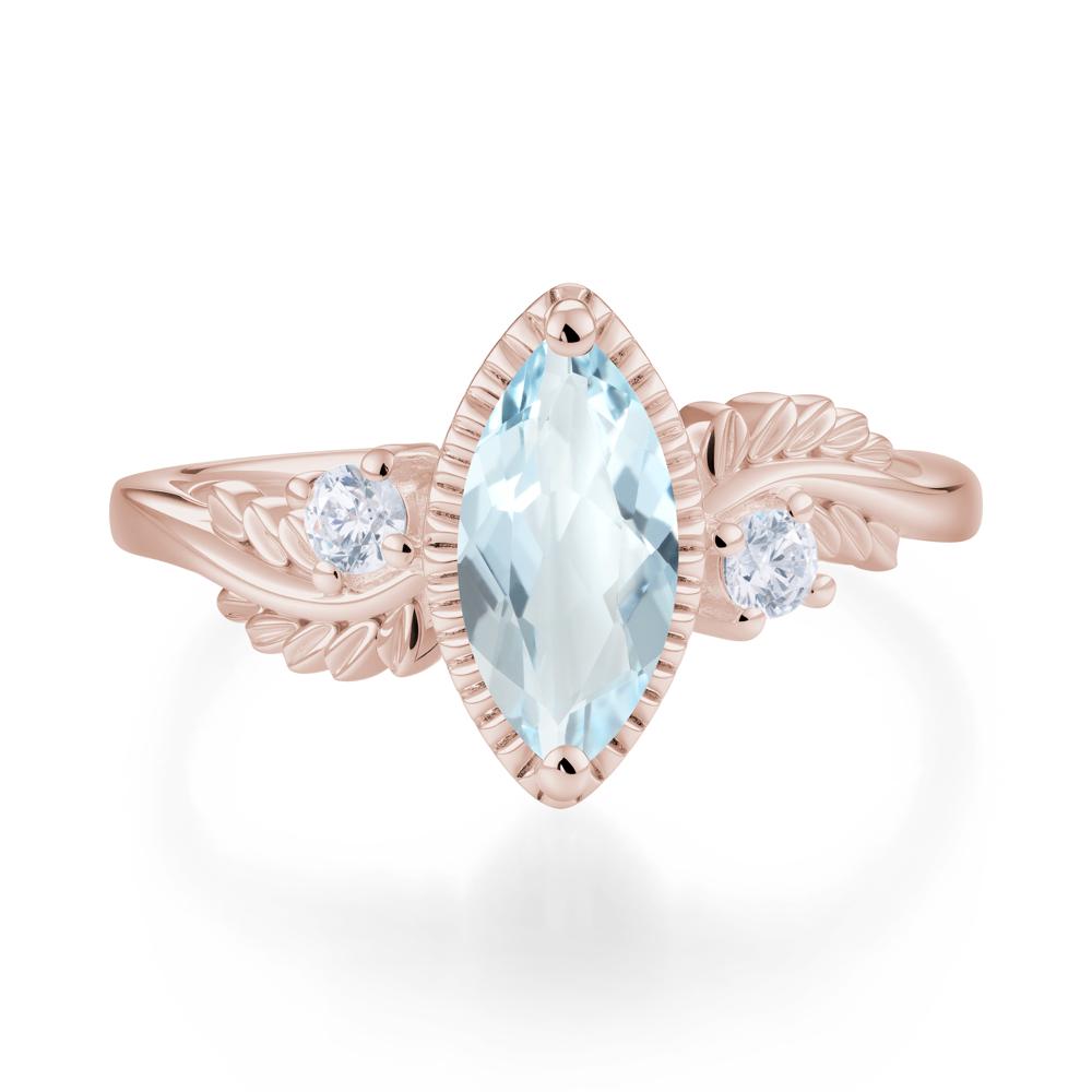Twisted Leaf Lemon Quartz Wedding Ring - LUO Jewelry #gemstone_Aquamarine