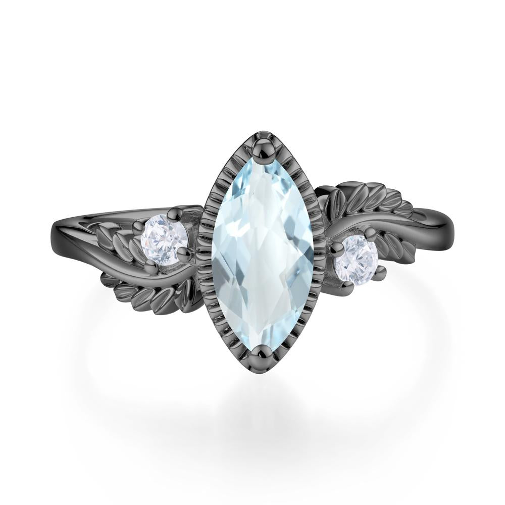 Twisted Leaf Lemon Quartz Wedding Ring - LUO Jewelry #gemstone_Aquamarine