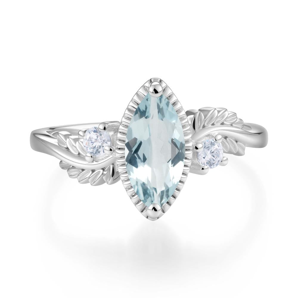 Twisted Leaf Lemon Quartz Wedding Ring - LUO Jewelry #gemstone_Aquamarine