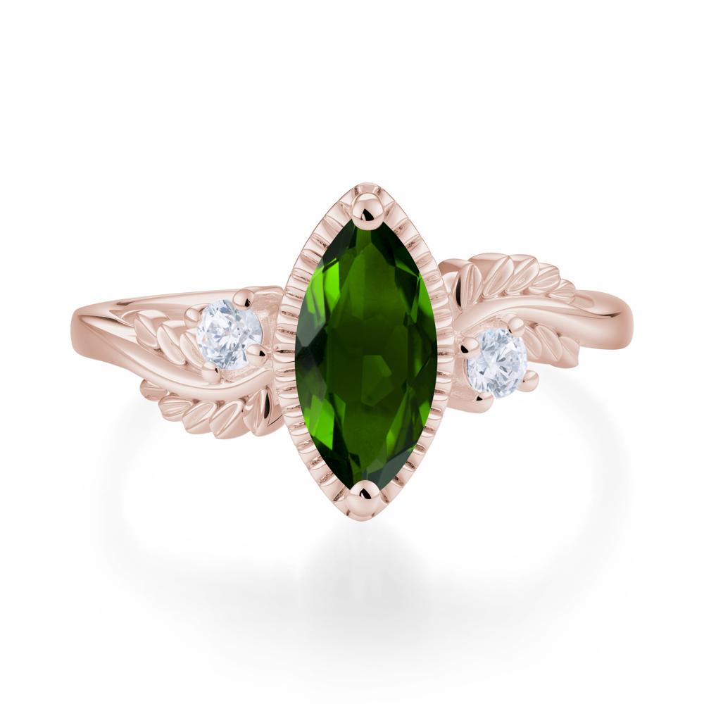 Twisted Leaf Lemon Quartz Wedding Ring - LUO Jewelry #gemstone_Diopside