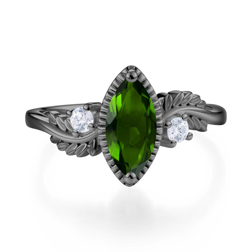 Twisted Leaf Lemon Quartz Wedding Ring - LUO Jewelry #gemstone_Diopside
