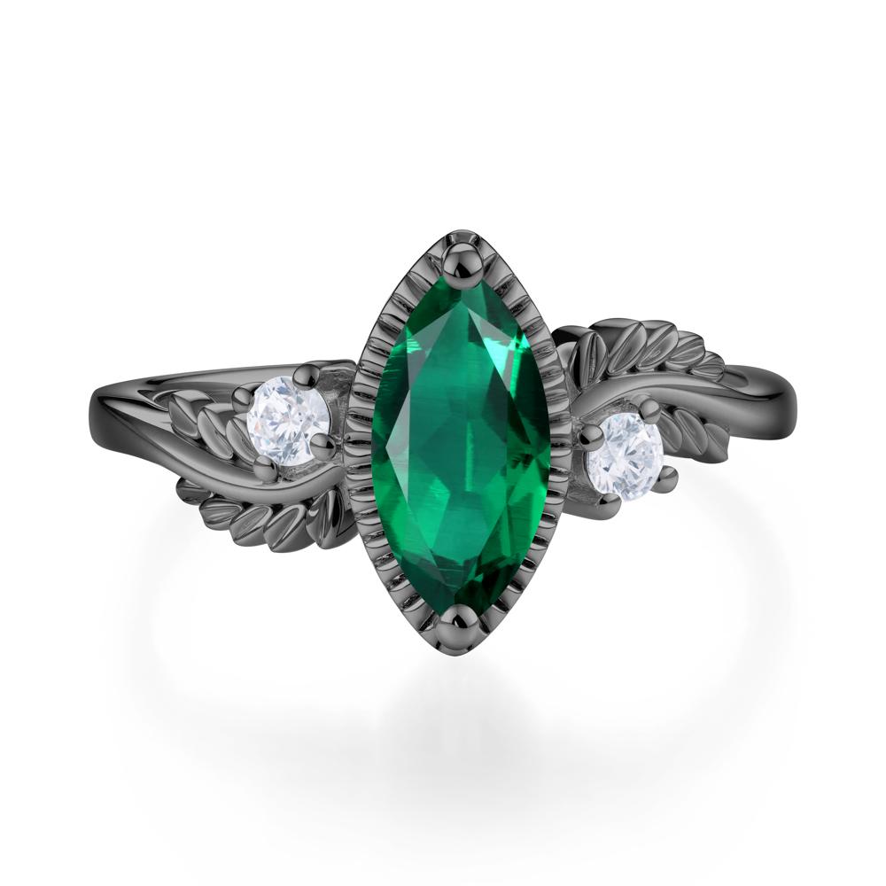 Twisted Leaf Lemon Quartz Wedding Ring - LUO Jewelry #gemstone_Emerald