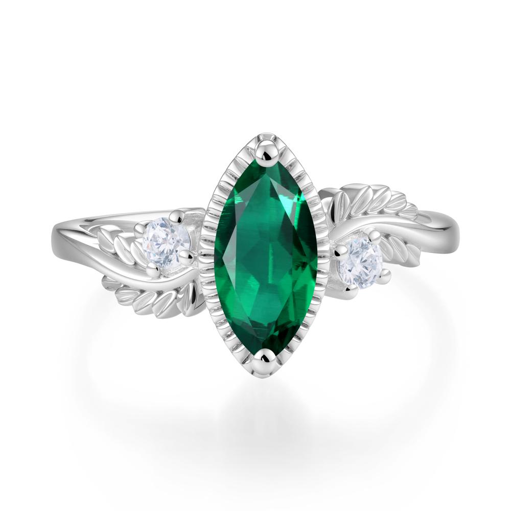 Twisted Leaf Lemon Quartz Wedding Ring - LUO Jewelry #gemstone_Emerald