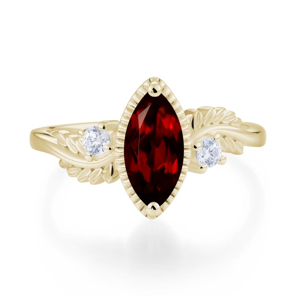 Twisted Leaf Lemon Quartz Wedding Ring - LUO Jewelry #gemstone_Garnet