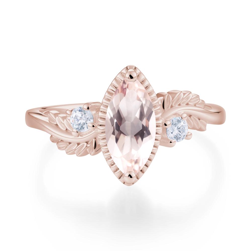 Twisted Leaf Lemon Quartz Wedding Ring - LUO Jewelry #gemstone_Morganite