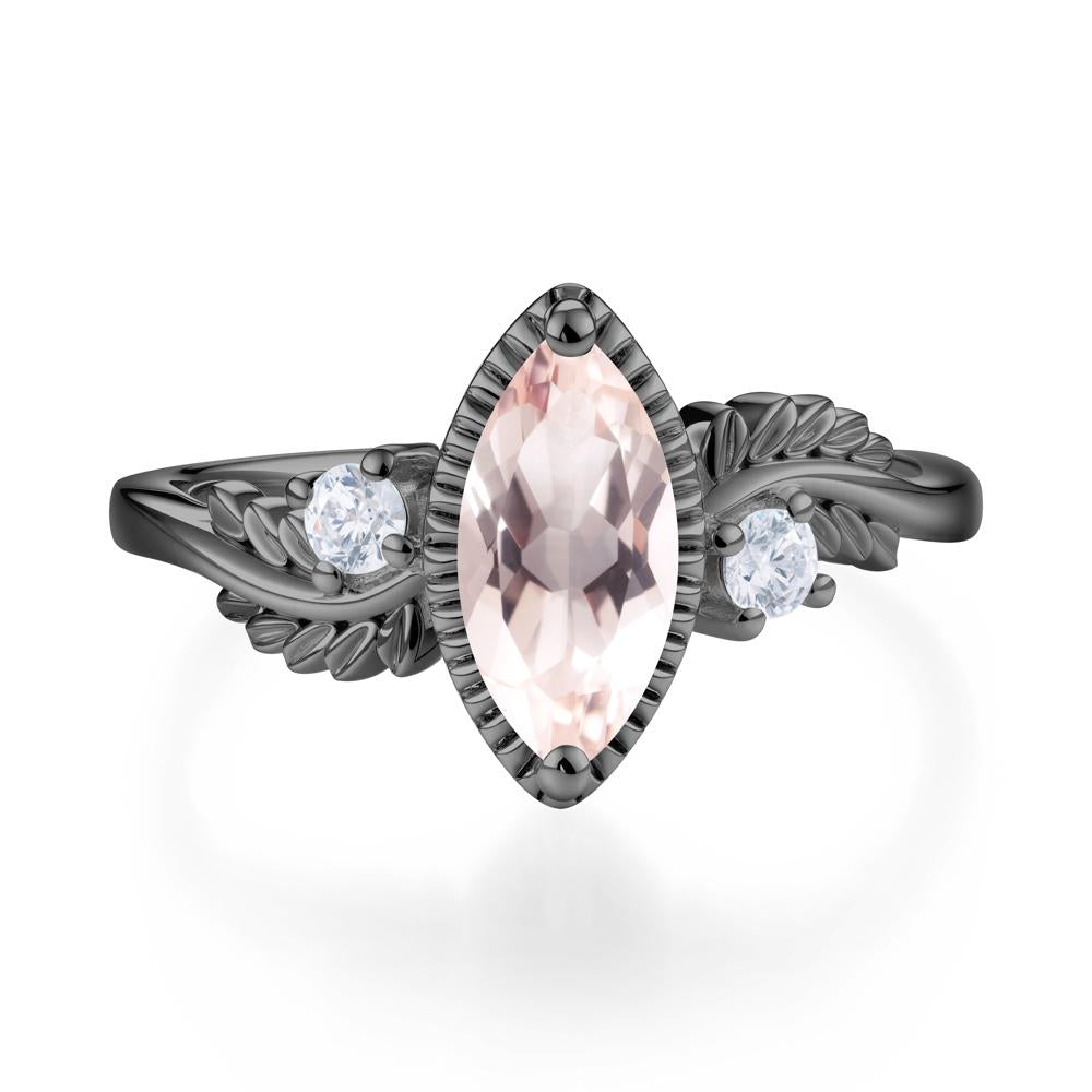 Twisted Leaf Lemon Quartz Wedding Ring - LUO Jewelry #gemstone_Morganite
