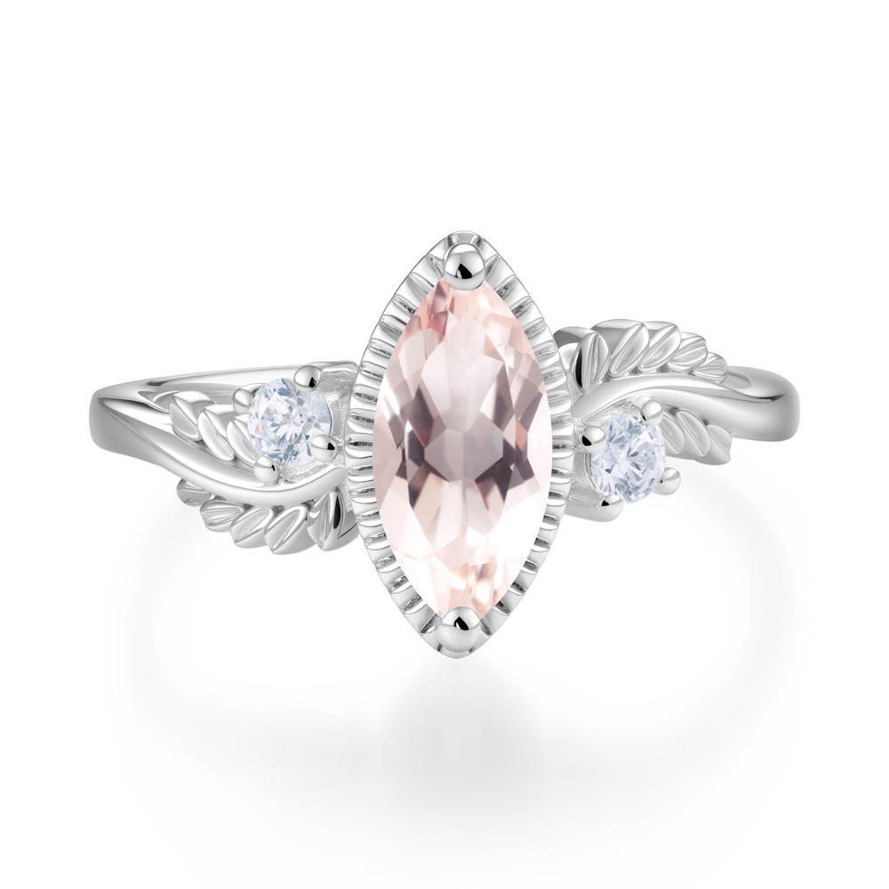 Twisted Leaf Lemon Quartz Wedding Ring - LUO Jewelry #gemstone_Morganite