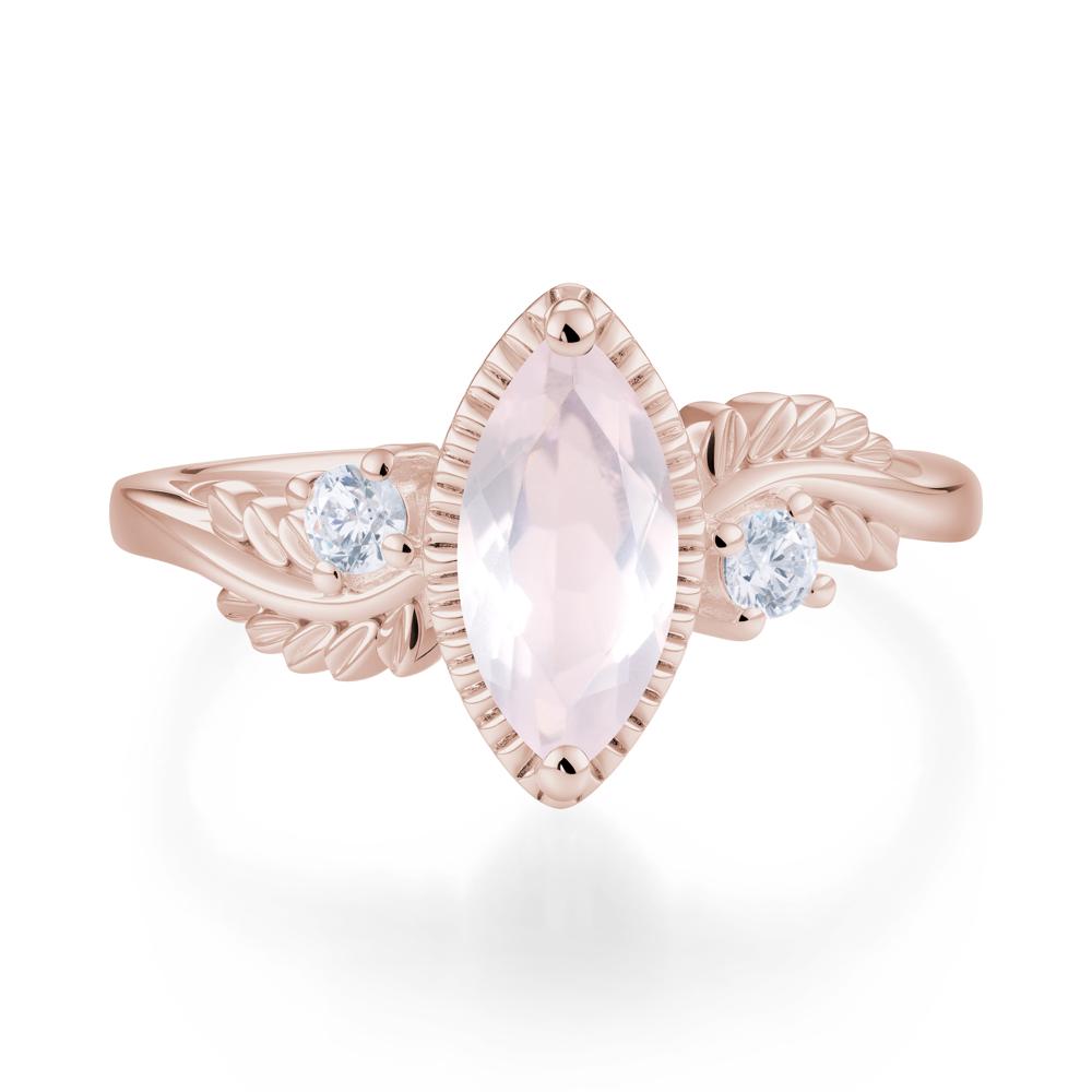Twisted Leaf Lemon Quartz Wedding Ring - LUO Jewelry #gemstone_Rose Quartz