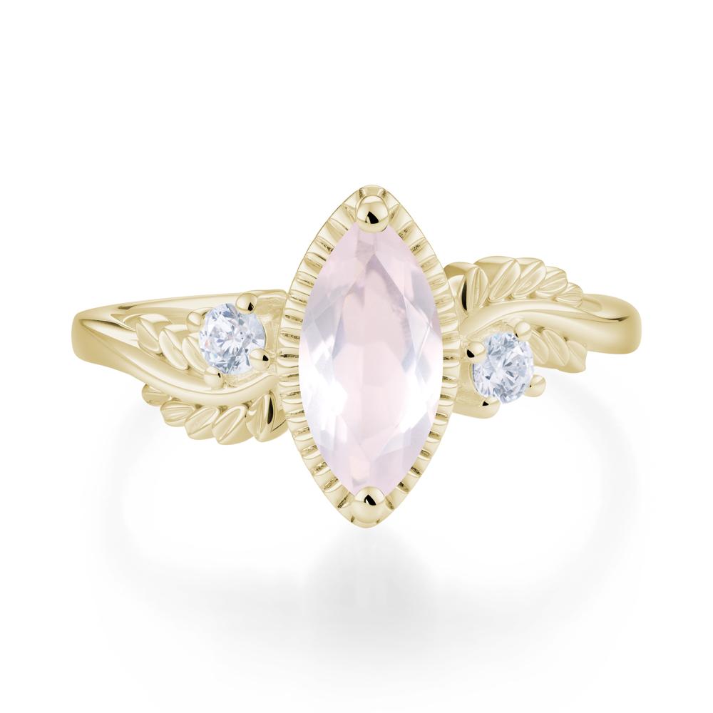 Twisted Leaf Lemon Quartz Wedding Ring - LUO Jewelry #gemstone_Rose Quartz