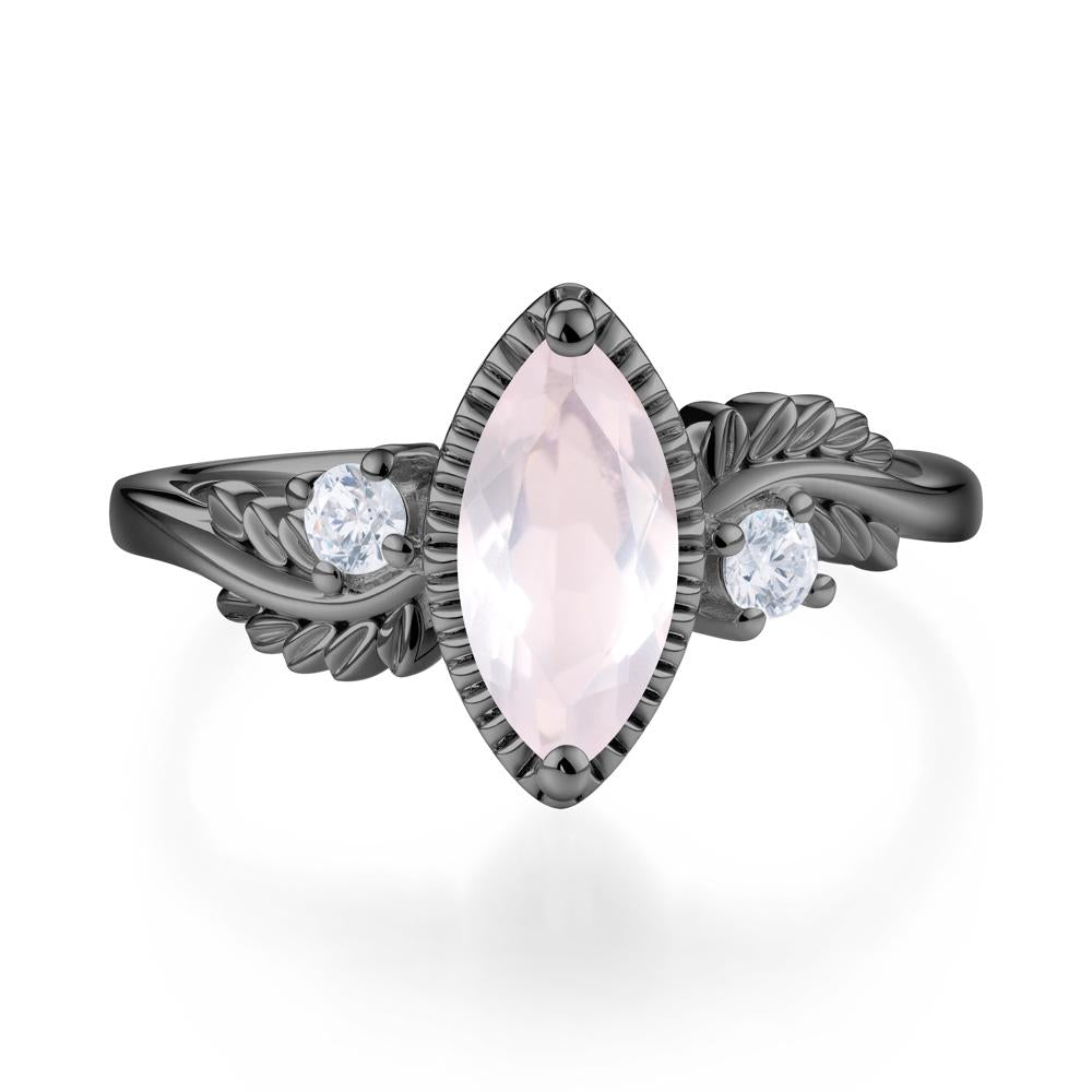 Twisted Leaf Lemon Quartz Wedding Ring - LUO Jewelry #gemstone_Rose Quartz