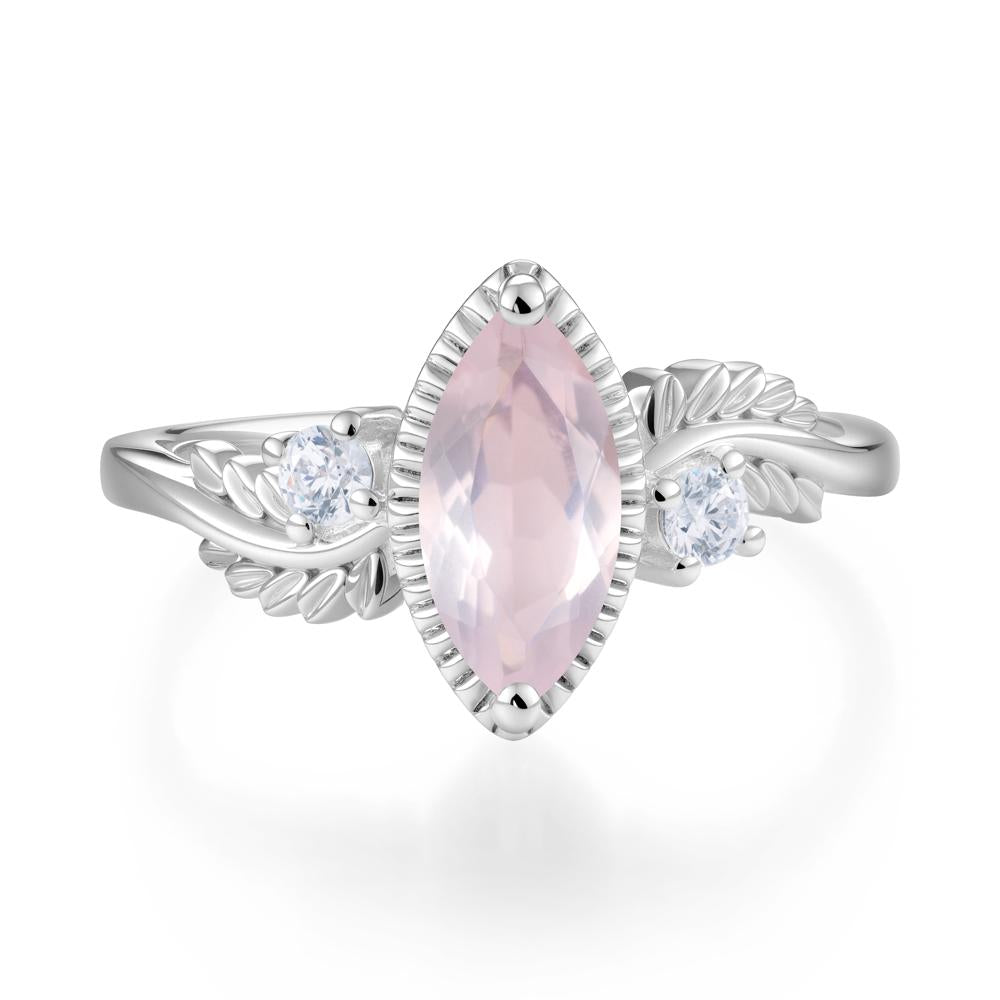 Twisted Leaf Lemon Quartz Wedding Ring - LUO Jewelry #gemstone_Rose Quartz