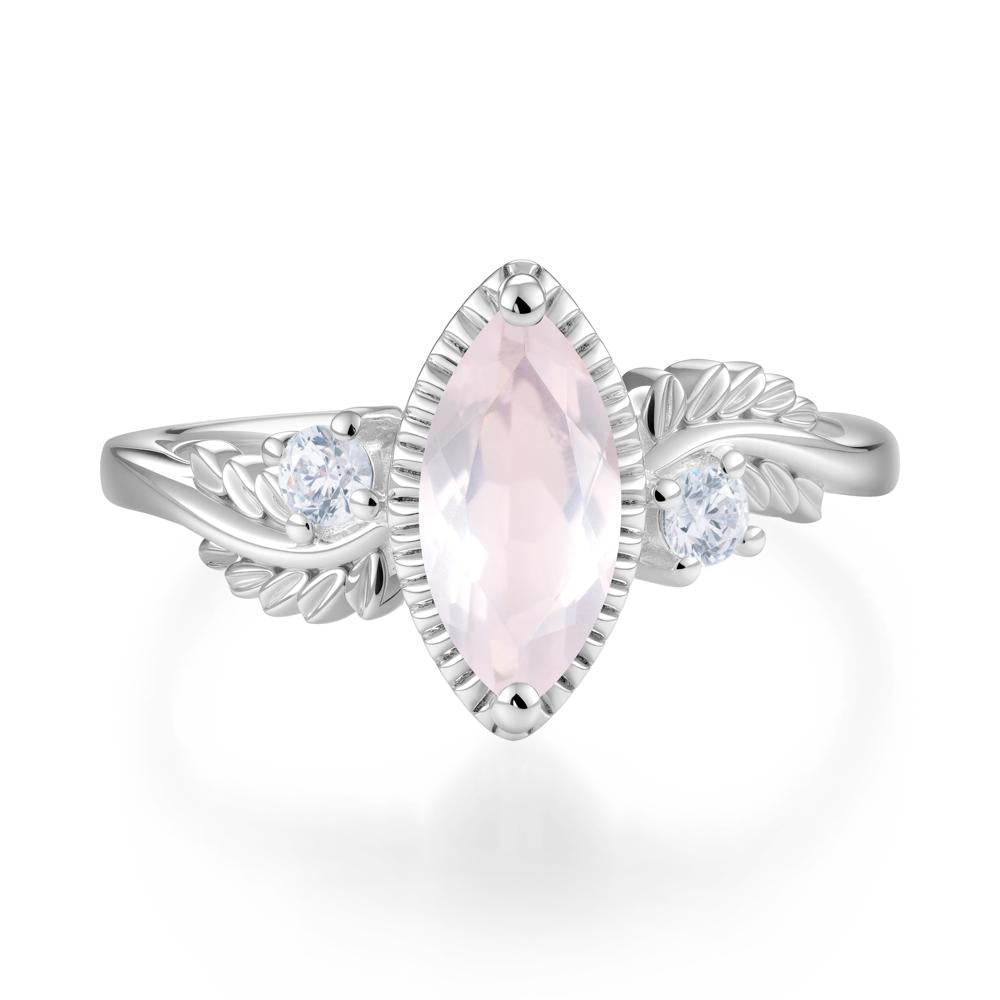 Twisted Leaf Lemon Quartz Wedding Ring - LUO Jewelry #gemstone_Rose Quartz