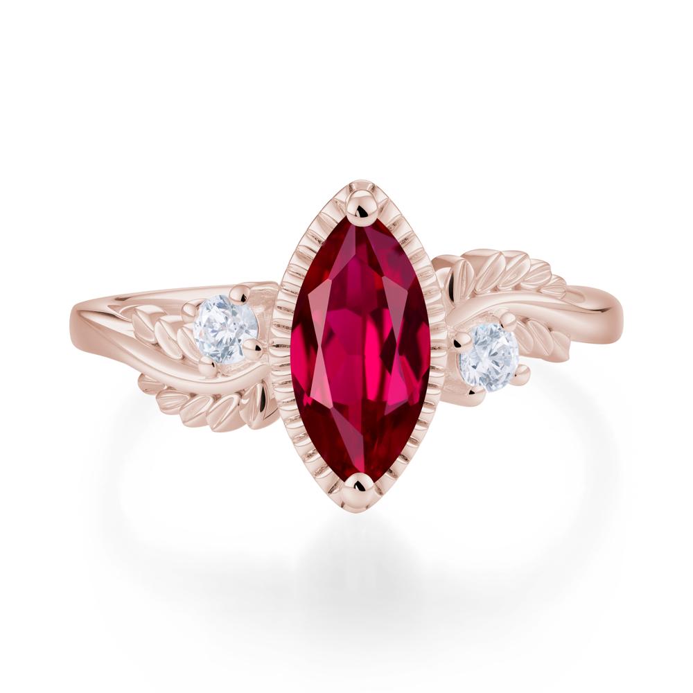 Twisted Leaf Lemon Quartz Wedding Ring - LUO Jewelry #gemstone_Ruby