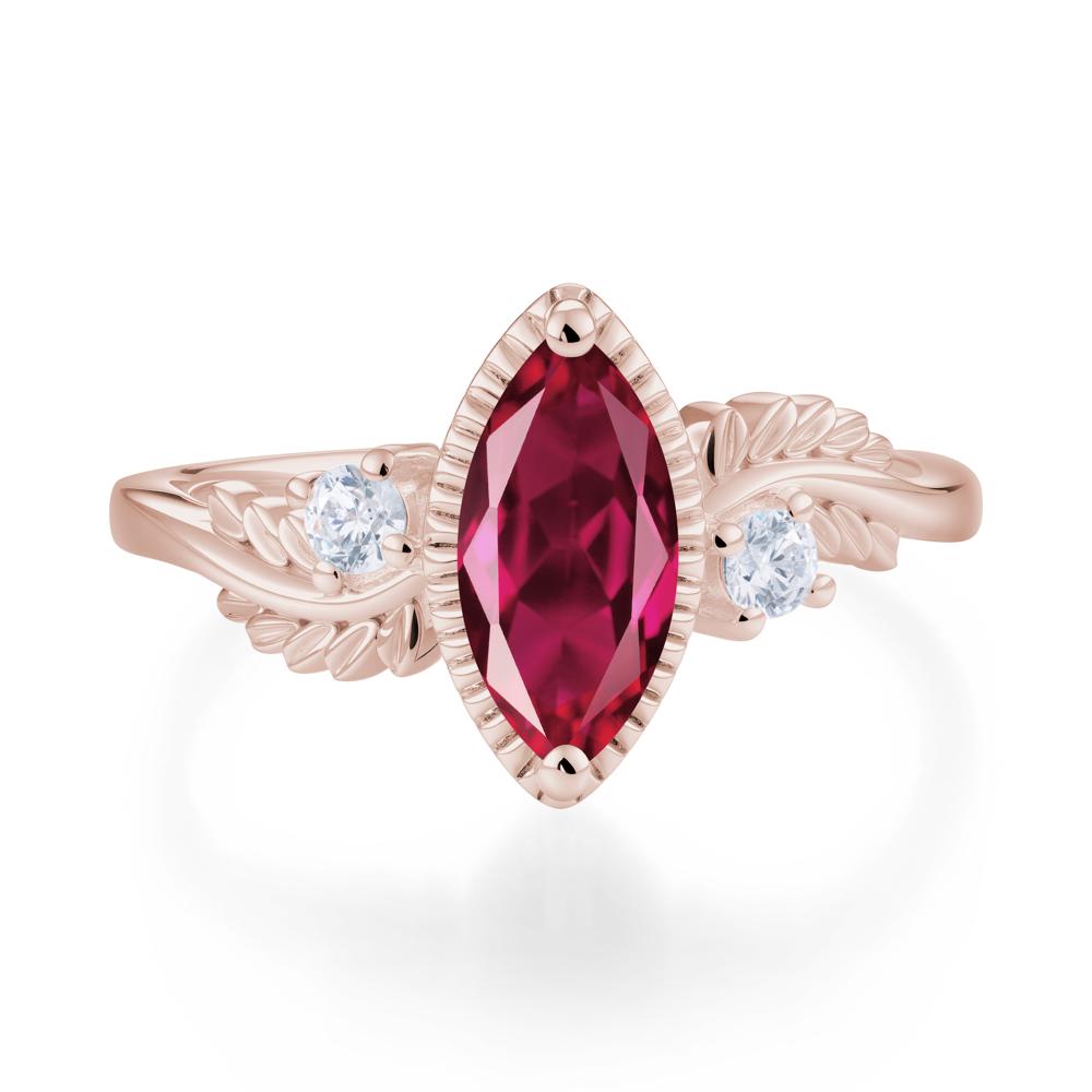 Twisted Leaf Lemon Quartz Wedding Ring - LUO Jewelry #gemstone_Ruby