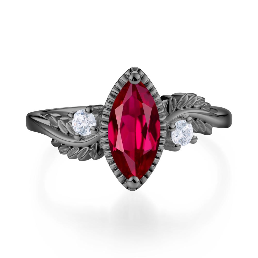 Twisted Leaf Lemon Quartz Wedding Ring - LUO Jewelry #gemstone_Ruby